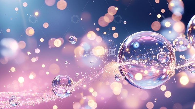 高清大图下载【趣麦麦图】梦幻泡泡背景素材