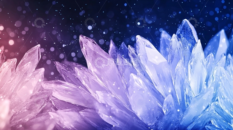 高清大图下载【趣麦麦图】梦幻水晶簇背景图