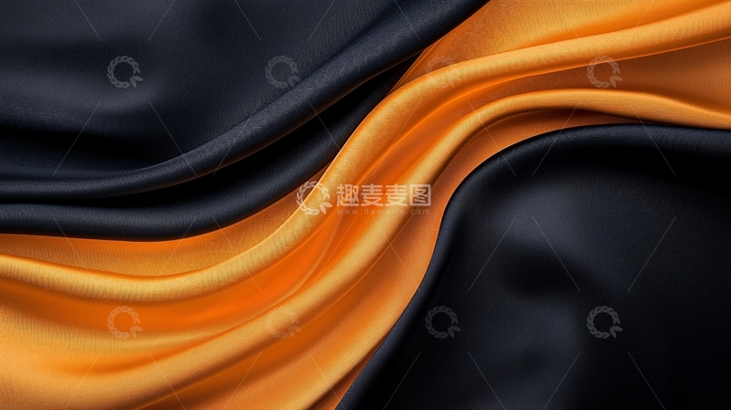 高清大图下载【趣麦麦图】橙黑渐变丝滑面料纹理