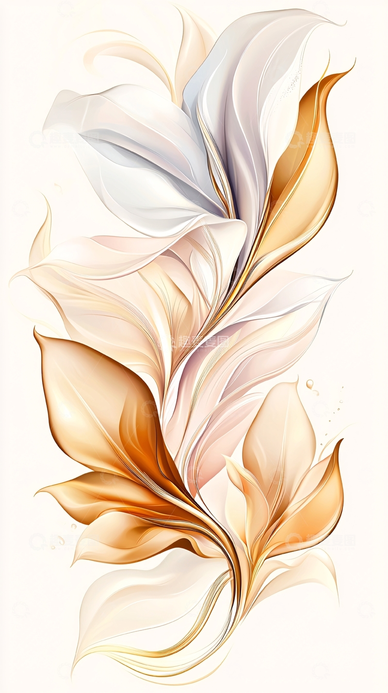 高清大图下载【趣麦麦图】抽象花卉艺术插画