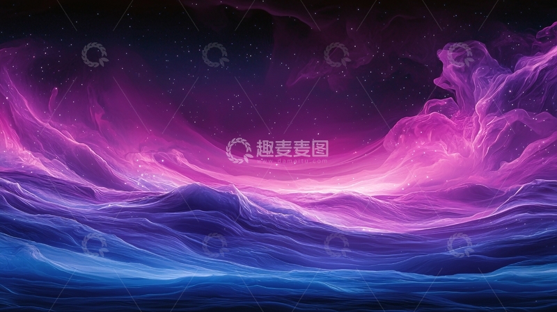 高清大图下载【趣麦麦图】梦幻星空与流云