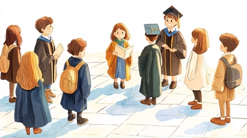 毕业典礼上的孩子们