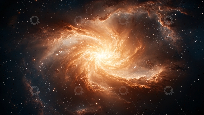 高清大图下载【趣麦麦图】星系漩涡与星云