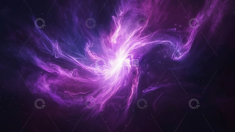 高清大图下载【趣麦麦图】紫色星云动态壁纸