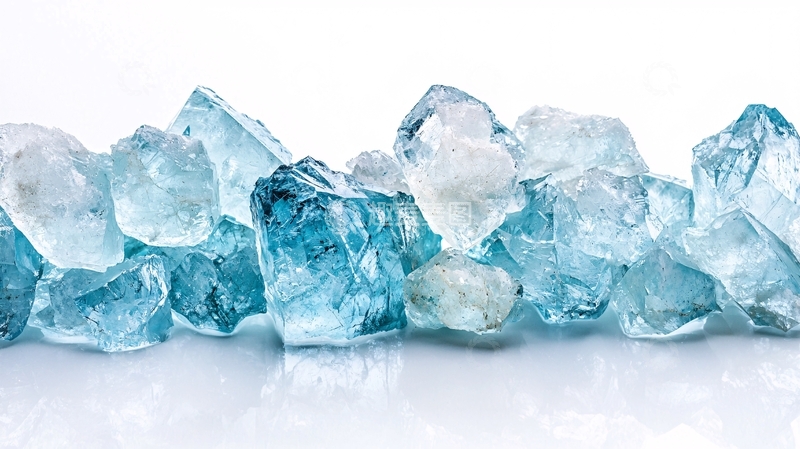 高清大图下载【趣麦麦图】蓝色晶体矿物标本