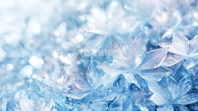 高清大图下载【趣麦麦图】冰晶雪花背景素材