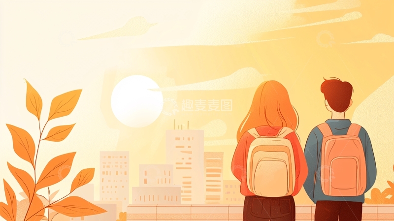 高清大图下载【趣麦麦图】秋日城市背影