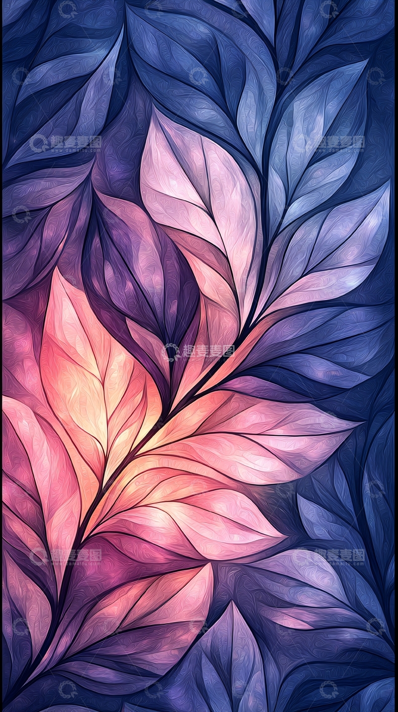 高清大图下载【趣麦麦图】抽象花卉艺术背景图