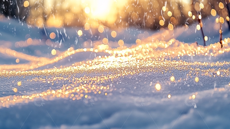 高清大图下载【趣麦麦图】冬日阳光下的冰晶闪烁
