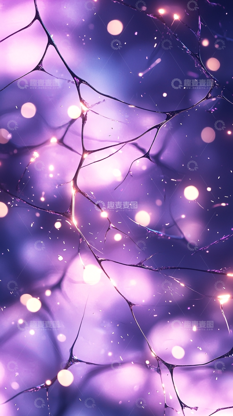 高清大图下载【趣麦麦图】紫色光斑交织背景