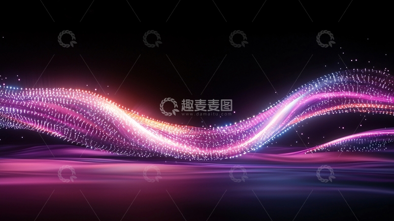 高清大图下载【趣麦麦图】光波流动动态背景素材