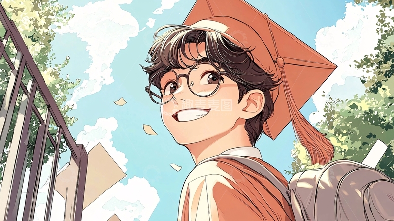 高清大图下载【趣麦麦图】毕业典礼上的学生