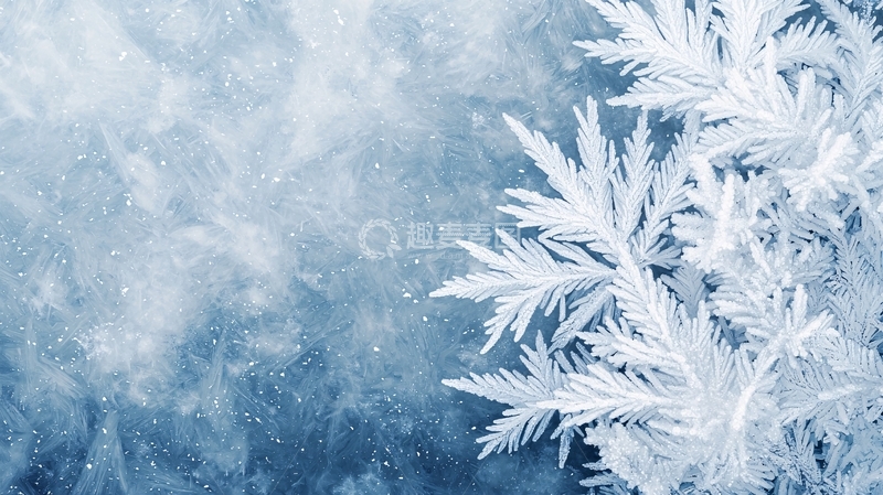 高清大图下载【趣麦麦图】冰晶雪花背景素材