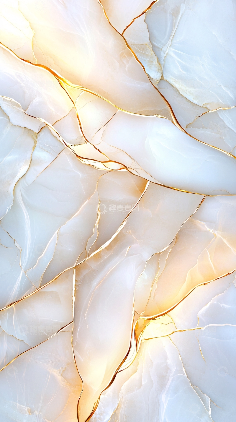 高清大图下载【趣麦麦图】金色裂纹大理石纹理背景