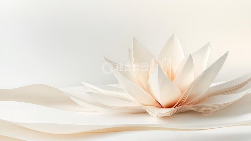 高清大图下载【趣麦麦图】纸艺莲花艺术设计素材