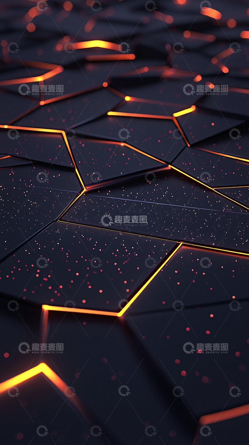 高清大图下载【趣麦麦图】未来感几何线条光影背景