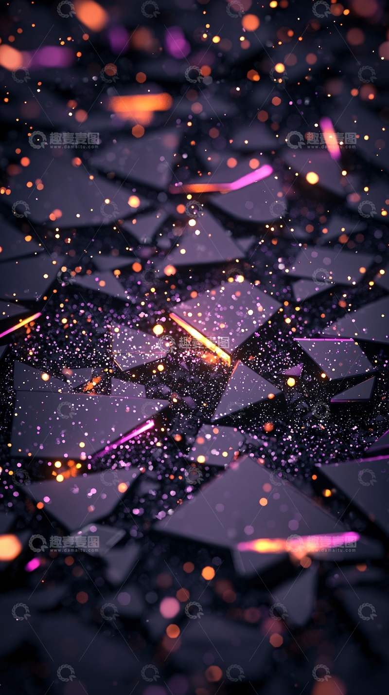 高清大图下载【趣麦麦图】未来科技感几何光影背景