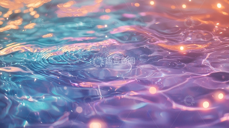 高清大图下载【趣麦麦图】梦幻水波光影效果背景图