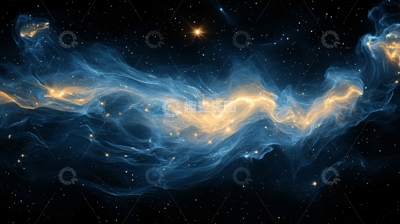 高清大图下载【趣麦麦图】星云与恒星的艺术插画