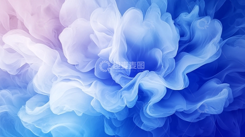 高清大图下载【趣麦麦图】梦幻蓝白渐变抽象艺术背景