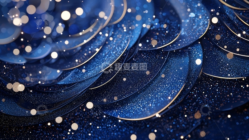 高清大图下载【趣麦麦图】蓝色渐变光斑背景素材