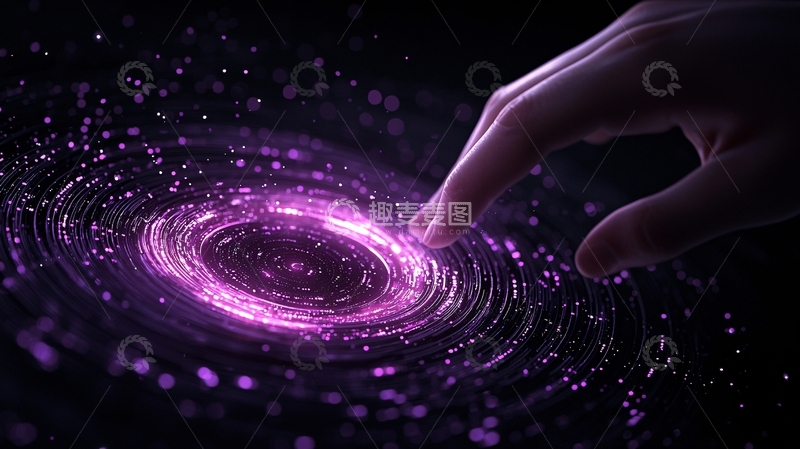 高清大图下载【趣麦麦图】手指触碰神秘光圈