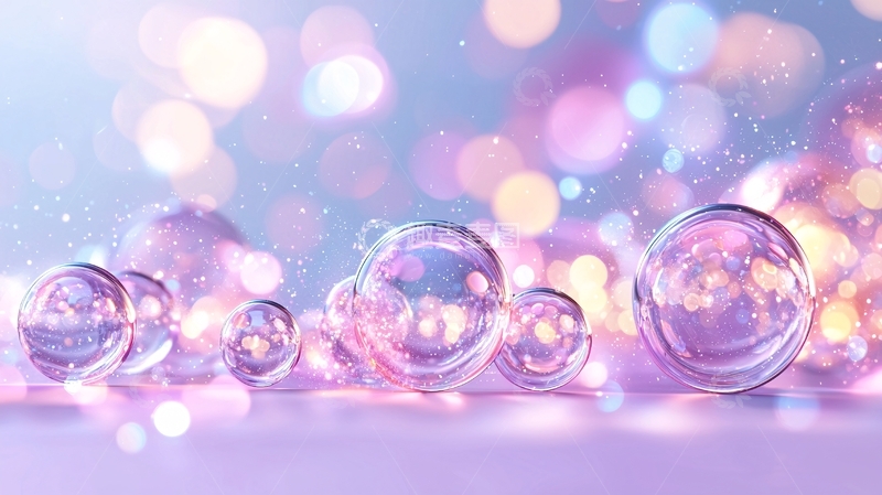 高清大图下载【趣麦麦图】梦幻泡泡背景素材