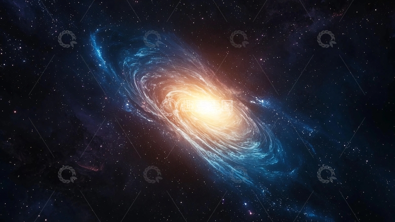 高清大图下载【趣麦麦图】螺旋星系宇宙星空背景