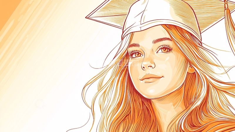 高清大图下载【趣麦麦图】夏日海滩女孩插画