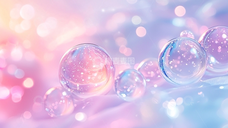 高清大图下载【趣麦麦图】梦幻泡泡背景素材
