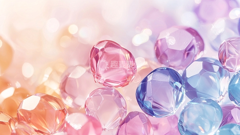高清大图下载【趣麦麦图】梦幻宝石水晶背景图