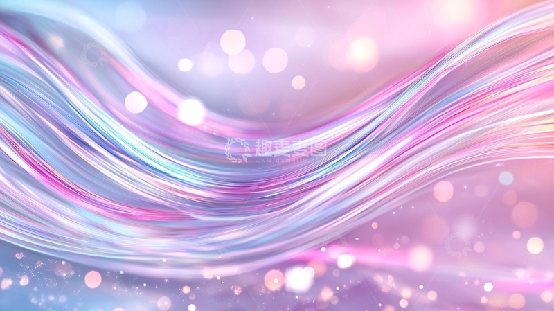 高清大图下载【趣麦麦图】梦幻波浪光效背景素材