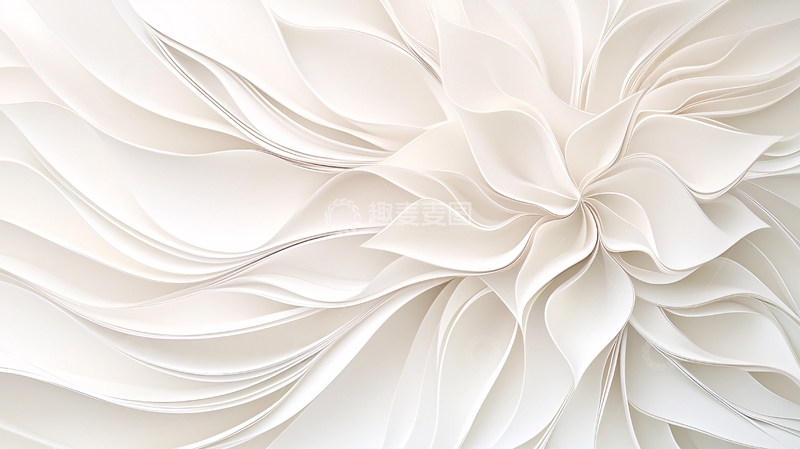高清大图下载【趣麦麦图】白色花瓣抽象艺术背景