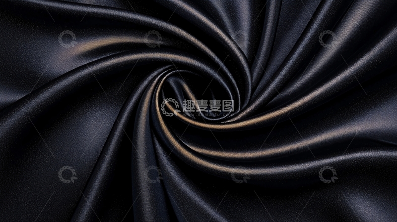 高清大图下载【趣麦麦图】黑色丝滑面料螺旋纹理背景