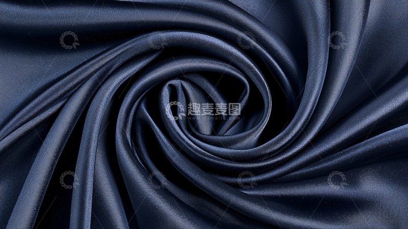 高清大图下载【趣麦麦图】深蓝色丝滑面料漩涡纹理