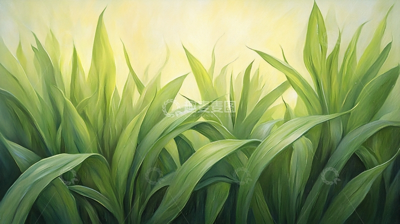 高清大图下载【趣麦麦图】绿色植物背景艺术画