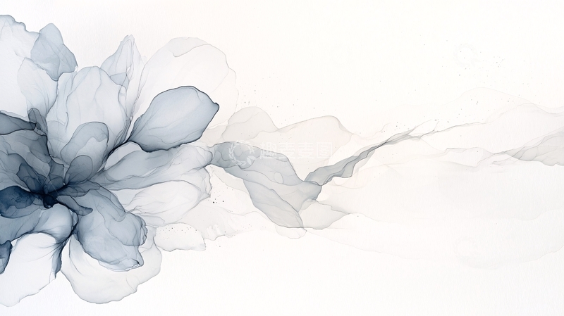 高清大图下载【趣麦麦图】抽象花卉与流动线条艺术