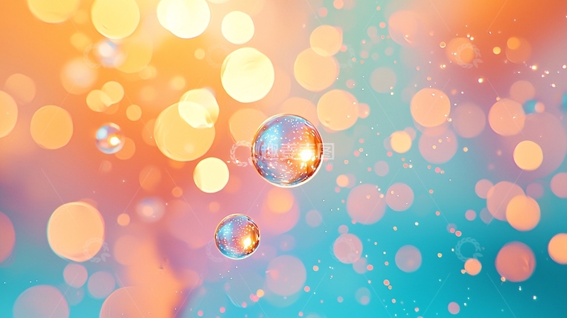 高清大图下载【趣麦麦图】梦幻泡泡背景素材