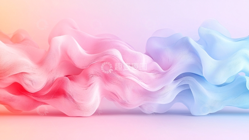 高清大图下载【趣麦麦图】粉色渐变波浪抽象背景