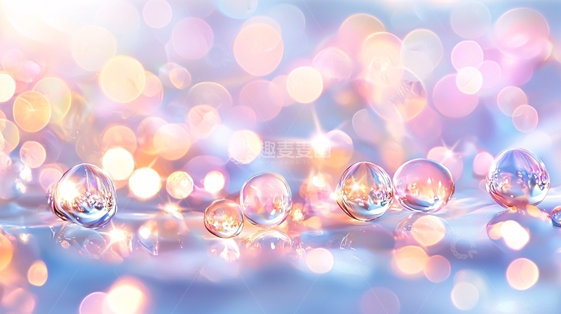 高清大图下载【趣麦麦图】梦幻泡泡背景素材
