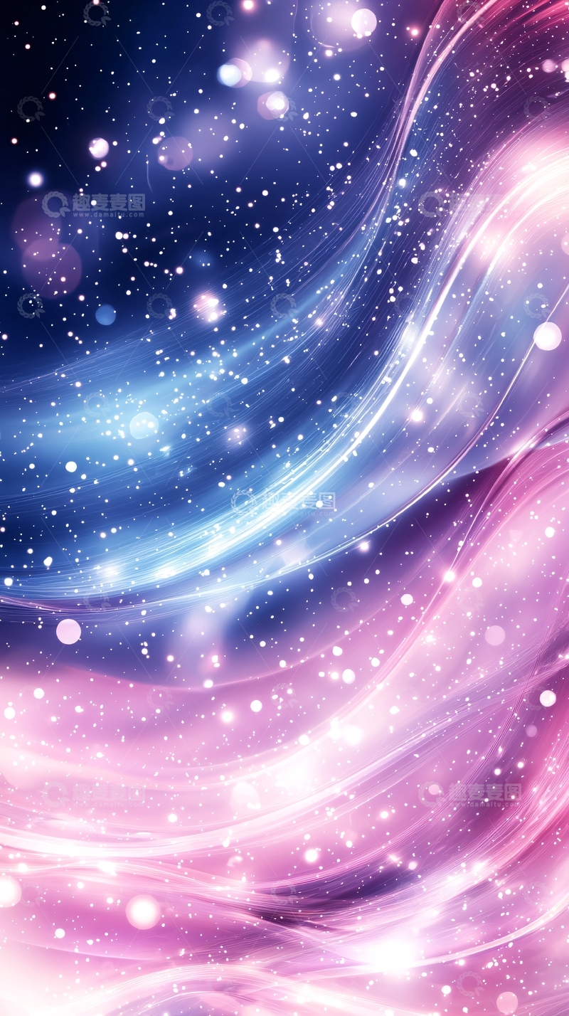 高清大图下载【趣麦麦图】梦幻星空流动光效背景