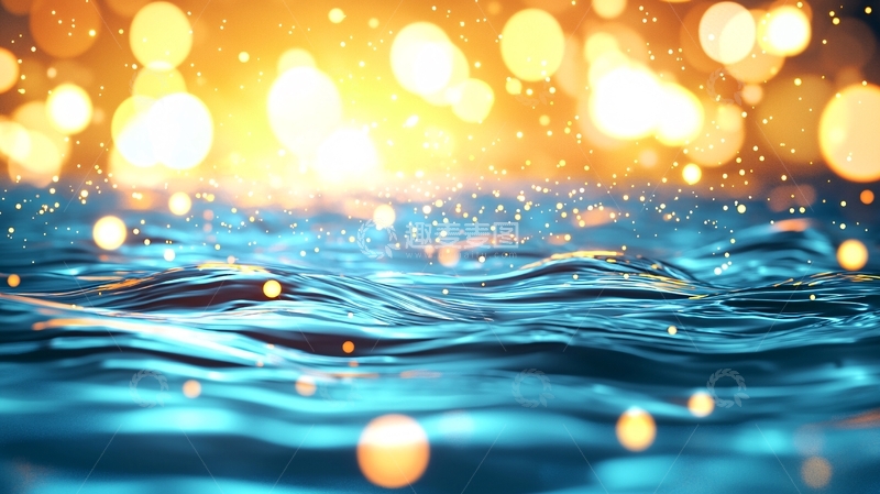 高清大图下载【趣麦麦图】梦幻海面光斑背景