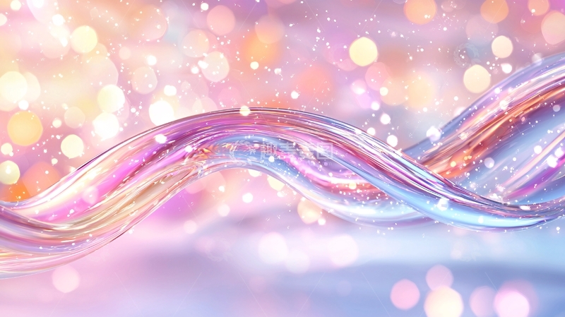 高清大图下载【趣麦麦图】梦幻波浪光效背景图