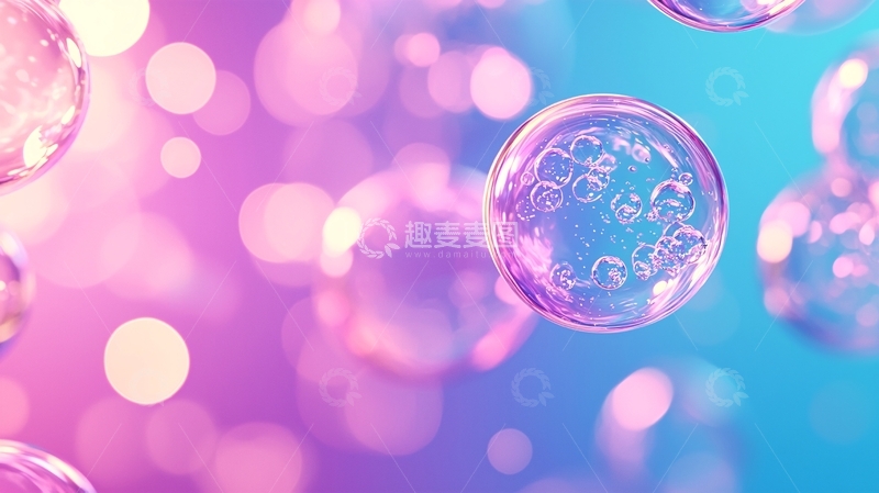 高清大图下载【趣麦麦图】梦幻泡泡背景素材