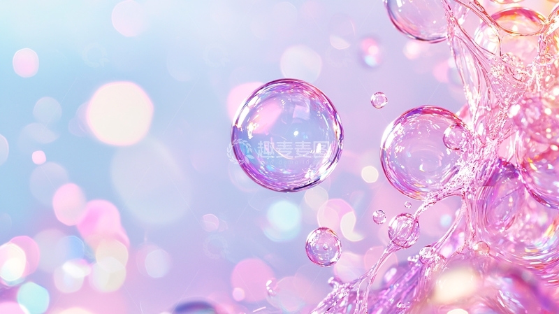 高清大图下载【趣麦麦图】梦幻泡泡背景素材