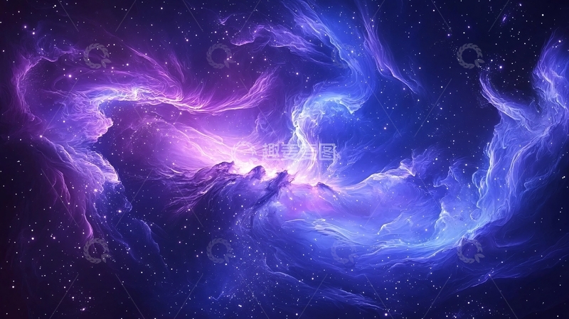 高清大图下载【趣麦麦图】梦幻星云背景素材