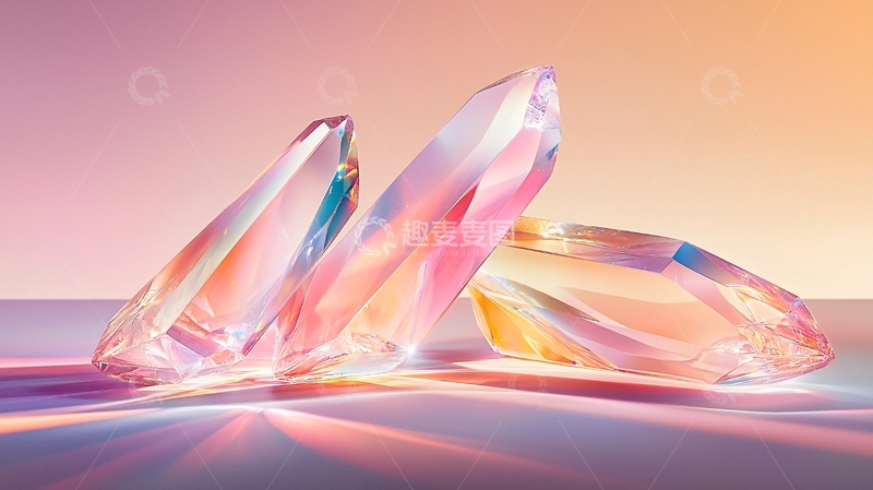 高清大图下载【趣麦麦图】梦幻色彩宝石水晶素材