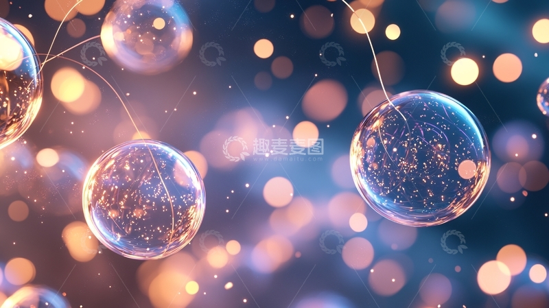 高清大图下载【趣麦麦图】梦幻泡泡背景素材