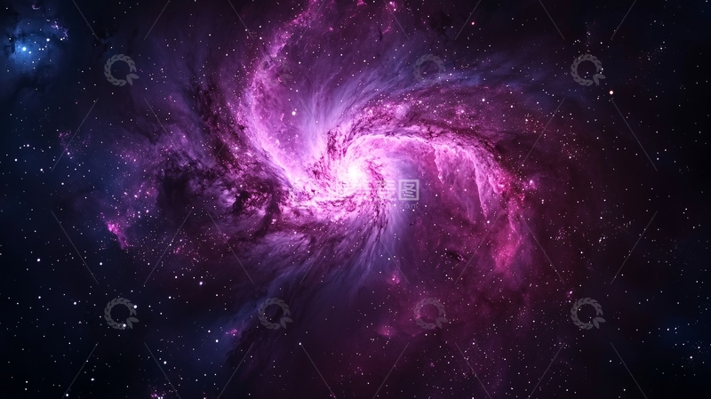 高清大图下载【趣麦麦图】紫色星系宇宙背景图