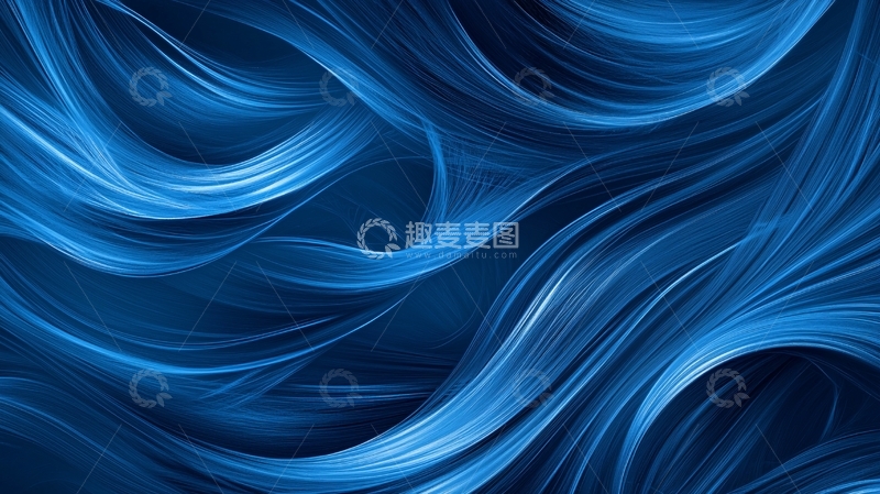 高清大图下载【趣麦麦图】蓝色抽象线条背景